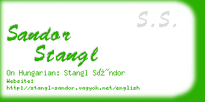 sandor stangl business card